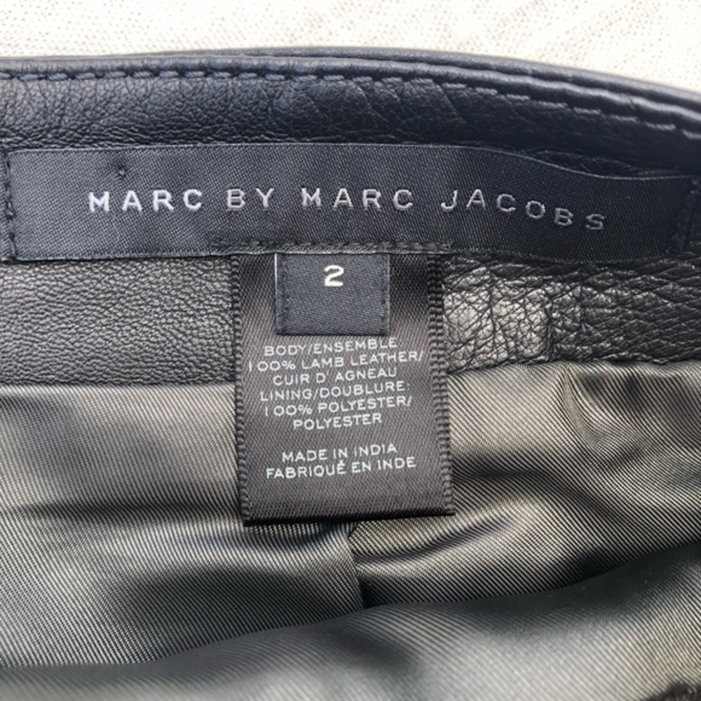 Lamb Skin Mini Skirt By Marc Jacobs View 4
